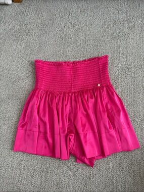 NATURAL LIFE Hot Pink Smocked Waist Shorts Skort